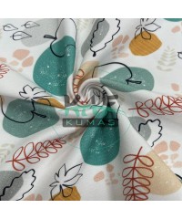 Dijital Baskılı Penye Süprem Kumaş | Yapraklar