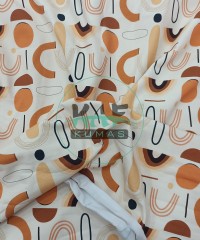 Dijital Baskılı Süprem Kumaş | Boho Şekiller