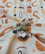 Dijital Baskılı Süprem Kumaş | Boho Şekiller