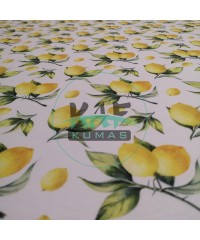 Dijital Baskılı Penye Süprem Kumaş  | Limon