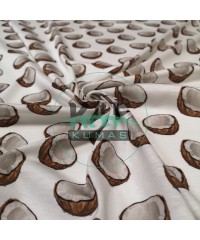 Dijital Baskılı Penye Süprem Kumaş | Kokonat