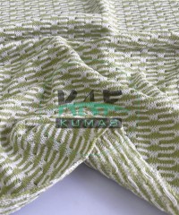 Zara Kumaş | Yeşil Beyaz Jakarlı Parça Kumaş 61