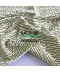Zara Kumaş | Yeşil Beyaz Jakarlı Parça Kumaş 61