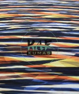 Soyut Baskılı Penye Ottoman Kumaş | Renkli