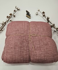 7 Katlı Kırmızı Çift Taraflı Dolgulu Çift Kişilik Müslin Battaniye | 230 x 240 cm 7 Katlı Kırmızı Çift Taraflı Dolgulu Çift Kişilik Müslin Battaniye | 230 x 240 cm