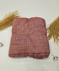 4 Katlı Bordo Çift Taraflı Çift Kişilik Müslin Battaniye | 230 x 240 cm 4 Katlı Bordo Çift Taraflı Çift Kişilik Müslin Battaniye | 230 x 240 cm