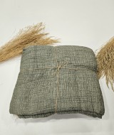 4 Katlı Haki Çift Taraflı Çift Kişilik Müslin Battaniye | 230 x 240 cm