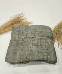 4 Katlı Haki Çift Taraflı Çift Kişilik Müslin Battaniye | 230 x 240 cm 4 Katlı Haki Çift Taraflı Çift Kişilik Müslin Battaniye | 230 x 240 cm