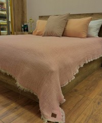 4 Katlı Gül Kurusu Çift Taraflı Çift Kişilik Müslin Battaniye | 230 x 240 cm 4 Katlı Gül Kurusu Çift Taraflı Çift Kişilik Müslin Battaniye | 230 x 240 cm