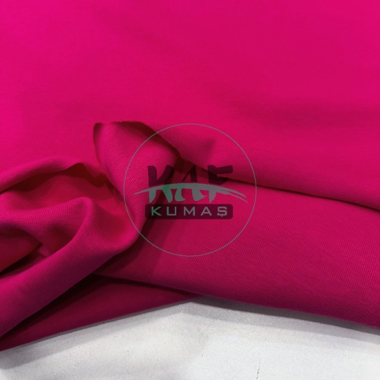 1x1 Ribana Kumaş | Esnek Penye Kumaş (Pamuklu, Likralı Eni 180 cm) | Fuşya