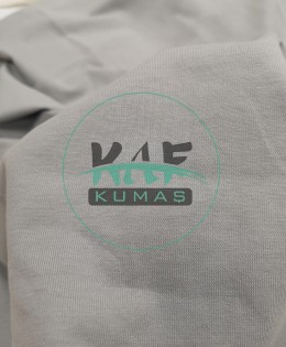 %100 Pamuklu 1 Mt Penye Gri Süprem Kumaş