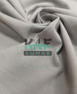 %100 Pamuklu 1 Mt Penye Gri Süprem Kumaş