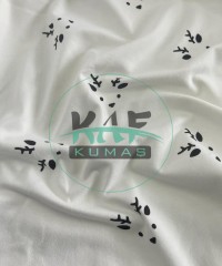 Baskılı Pamuk Penye Süprem Kumaş | Geyik