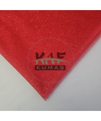 Simli Yılbaşı Tül Kumaş | Kırmızı