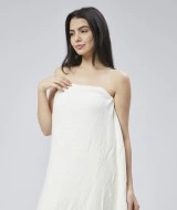 %50 Bambu %50 Pamuklu Krem Renk Müslin Peştemal