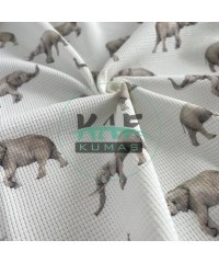 Fil Baskılı Örme Waffle Kumaş