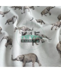 Fil Baskılı Örme Waffle Kumaş