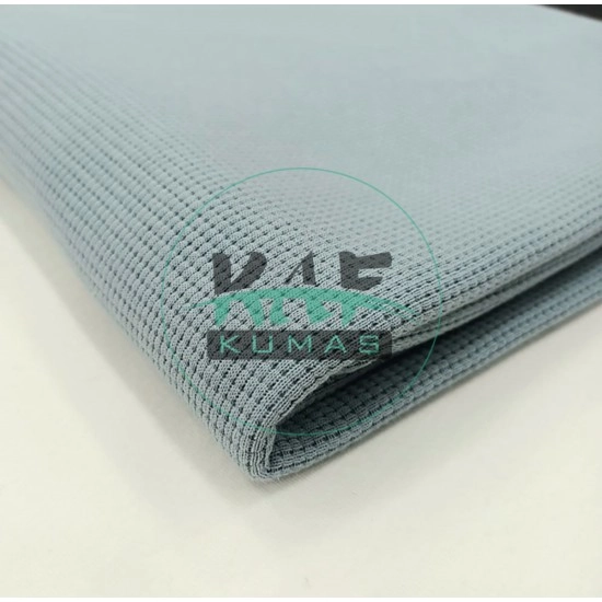 Örme Waffle Kumaş | Puslu  Kapalı Mavi