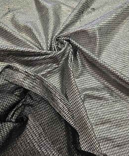 Gümüş Sim+Varak Dikdörtgen Desen Outlet Tül Kumaş |  R2-4