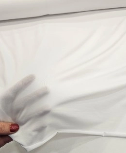 Penye Polyester Süprem Kumaş | Beyaz