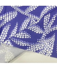 Viskon Dokuma Vual Kumaş | Mavi Zemin Nokta Yapraklar