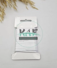 3 mm Yuvarlak Yumuşak Lastik İp 5 mt | Bel Paça Don Lastiği | Aksesuar Lastiği Beyaz_101