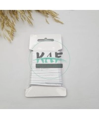 3 mm Yuvarlak Yumuşak Lastik İp 5 mt | Bel Paça Don Lastiği | Aksesuar Lastiği Beyaz_101