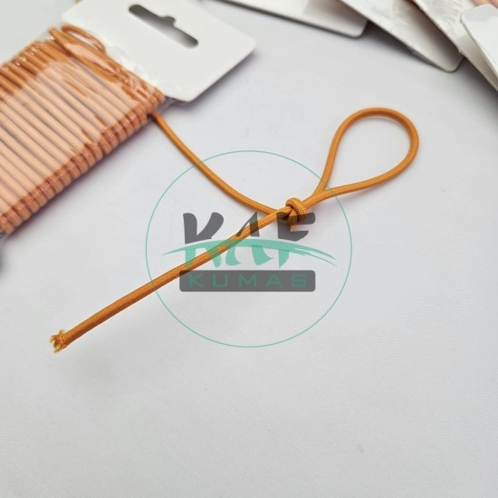 3 mm Yuvarlak Yumuşak Lastik İp 5 mt | Bel Paça Don Lastiği | Aksesuar Lastiği Portakal Rengi_158