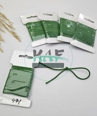 3 mm Yuvarlak Yumuşak Lastik İp 5 mt | Bel Paça Don Lastiği | Aksesuar Lastiği Yeşil_471