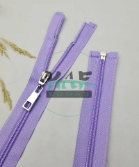 Lila Renk Metal Elcikli Açık Uçlu Fermuar | Naylon Dişli Fermuar Uzunluk 65 cm