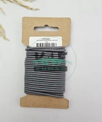 3 mm Yuvarlak Yumuşak Lastik İp 5 mt | Bel Paça Don Lastiği | Aksesuar Lastiği Gri_538