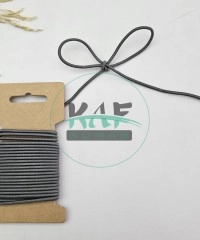 3 mm Yuvarlak Yumuşak Lastik İp 5 mt | Bel Paça Don Lastiği | Aksesuar Lastiği Gri_538