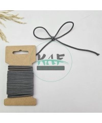 3 mm Yuvarlak Yumuşak Lastik İp 5 mt | Bel Paça Don Lastiği | Aksesuar Lastiği Gri_538