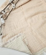 7 Katlı Çift Taraflı Krem Dolgulu Müslin Bebek-Çocuk Battaniyesi