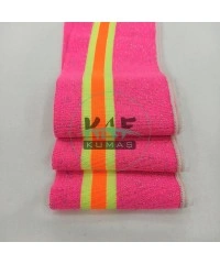 Açık Sarı Çizgili Pembe Yaka