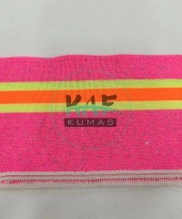 Açık Sarı Çizgili Pembe Yaka