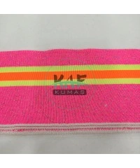 Açık Sarı Çizgili Pembe Yaka