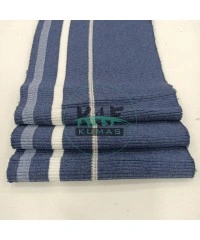 Çizgili Kalın Örgü Füme Yaka