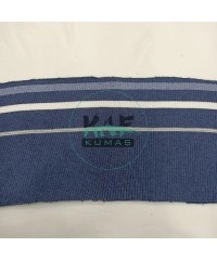 Çizgili Kalın Örgü Füme Yaka