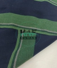 Yeşil Çizgili Lacivert Yaka