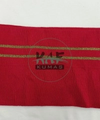 Simli Sarı Çizgili Kırmızı Yaka