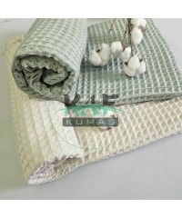 Büyük Kareli Waffle Pike Kumaş | 100% Pamuk | W-17