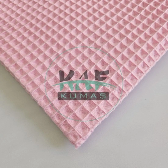 Büyük Kareli Waffle Pike Kumaş | 100% Pamuk | W-23