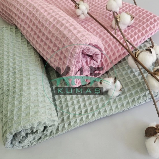 Büyük Kareli Waffle Pike Kumaş | 100% Pamuk | W-23