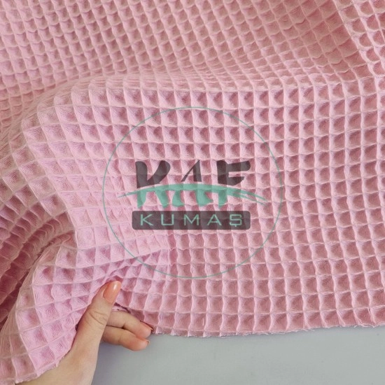 Büyük Kareli Waffle Pike Kumaş | 100% Pamuk | W-23