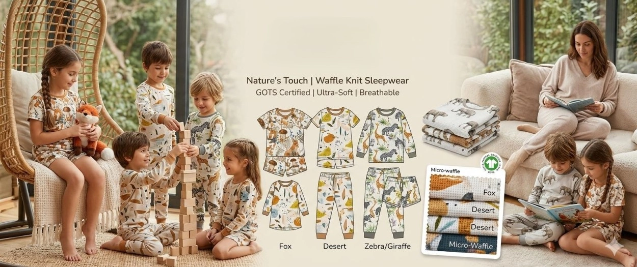 Desenli Çocuk Giyim Kumaşları