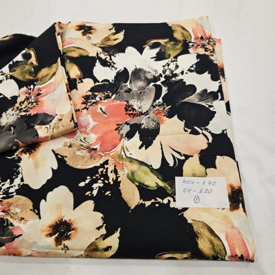 Dokuma Poplin Kumaş | Çiçek | Parça 1