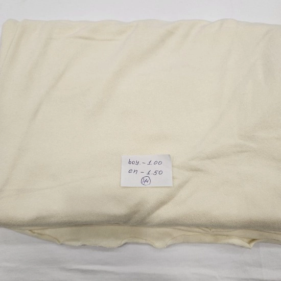 Viskon Üstü Fırçalı Parça Triko Kumaş | Krem 44