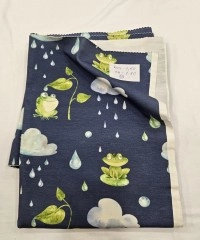 Baskılı Pamuk Penye Parça Süprem Kumaş | Kurbağa 56