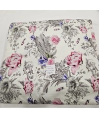 Baskılı Çelikli İnterlok Parça Kumaş | Çiçek 400x140 cm